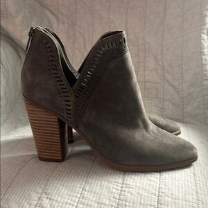 Vince Camino Gray Suede Ankle Boots